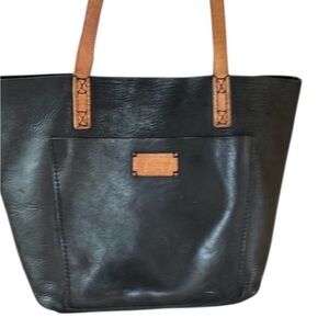 Lazarus Artisan Two-Tone Leather Tote Bag